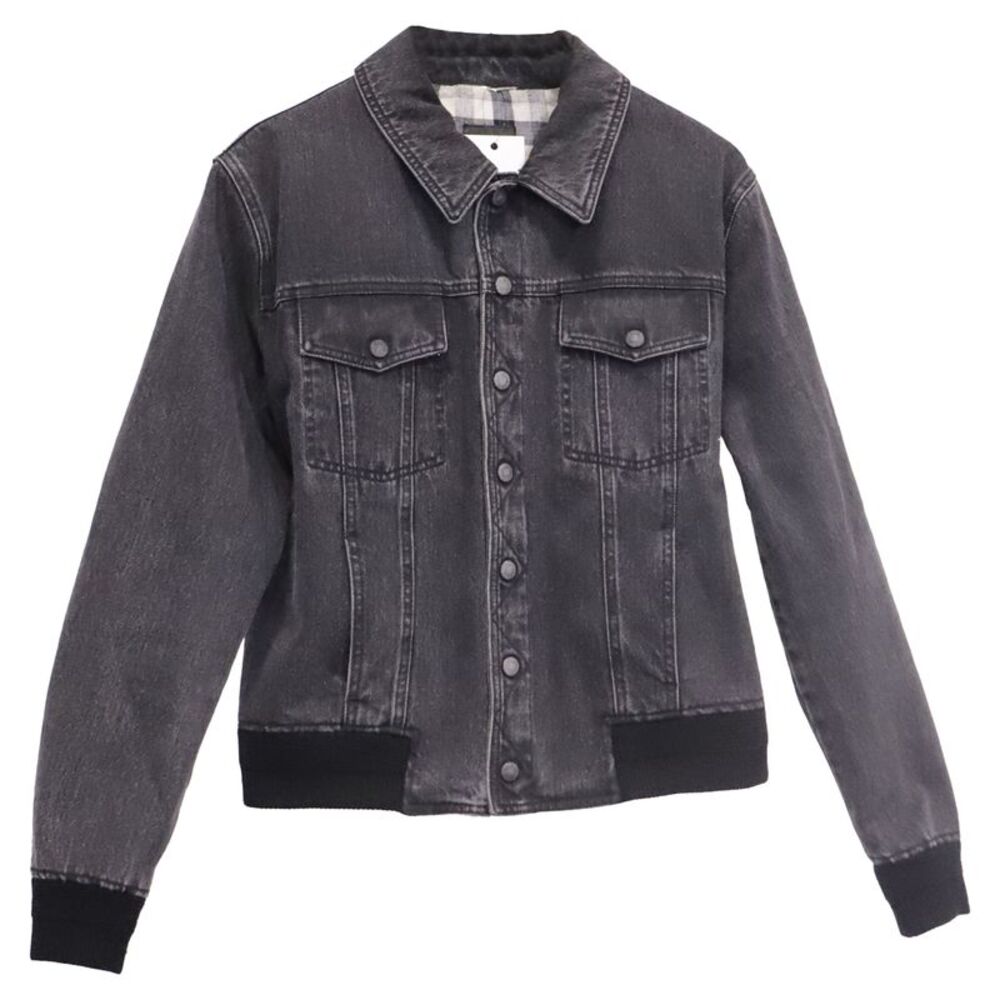 Saint Laurent Denim Jacket in Grey Cotton